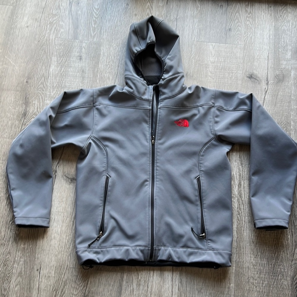 The north face grey hooded jacket